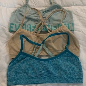 3-pack kids sports bras